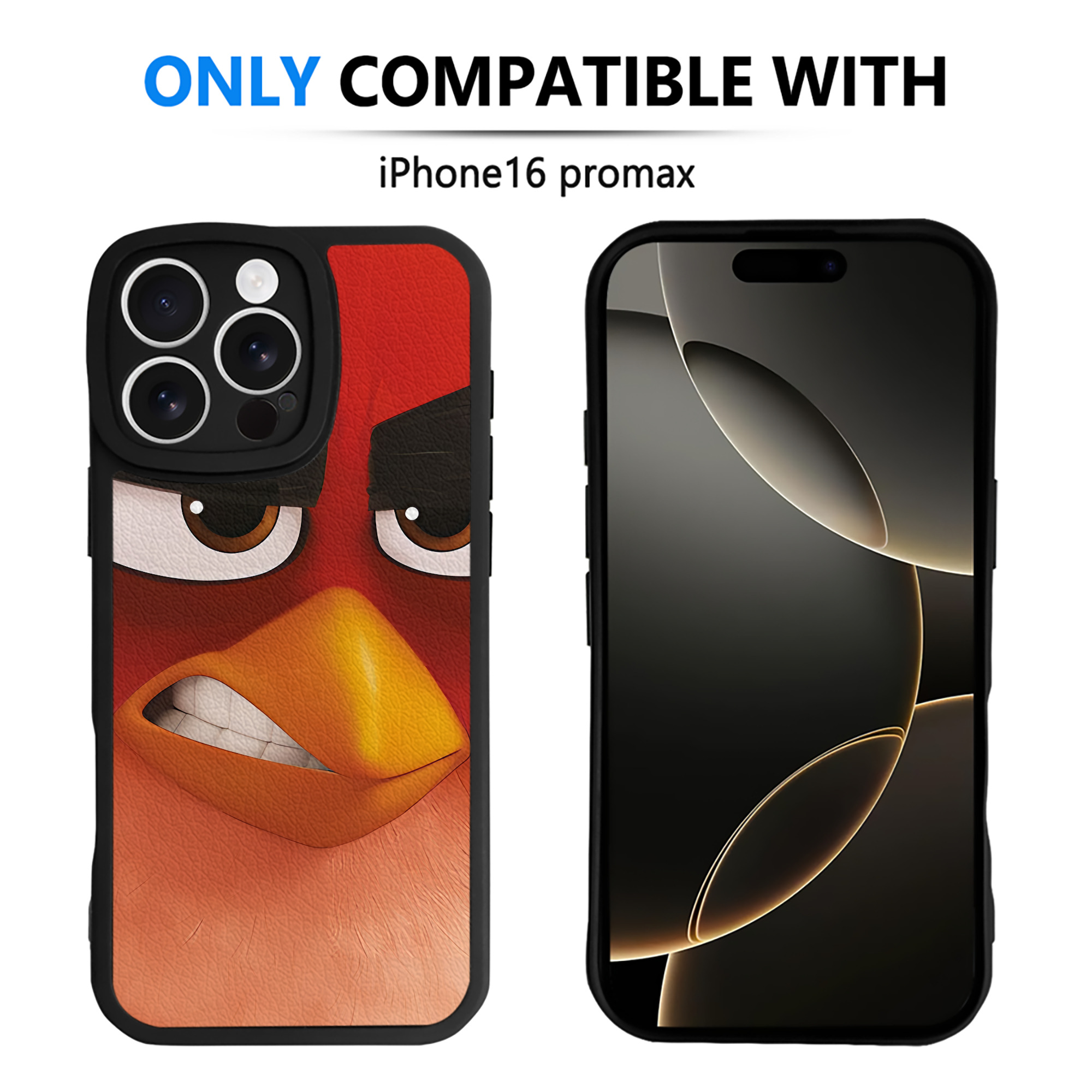 （画像用） Angry Birds アングリーバード 【iPhone 16シリーズ対応】シリコンスマホケース（レザー調） 材質：シリコン